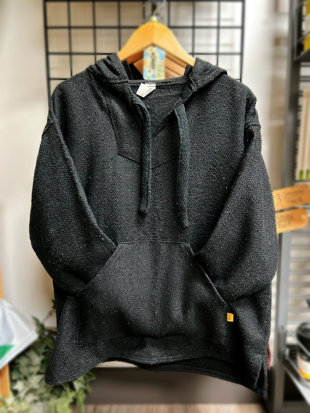 solid black mexican baja hoodie The Wander Brand