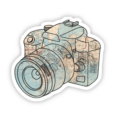 Camera Map Sticker - The Wander Brand